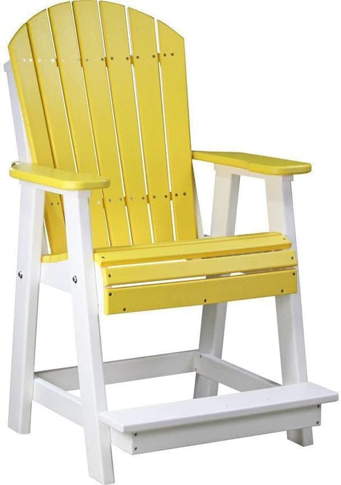 Luxcraft Recycled Plastic Counter Height Adirondack Tete-a-tete Balcony Set