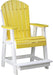Luxcraft Recycled Plastic Counter Height Adirondack Tete-a-tete Balcony Set