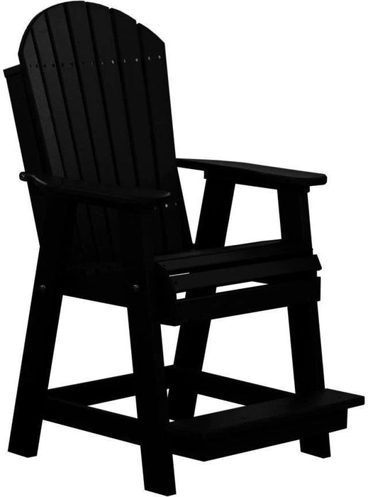 Luxcraft Recycled Plastic Counter Height Adirondack Tete-a-tete Balcony Set