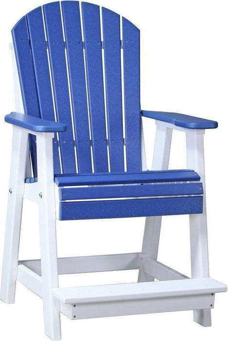 Luxcraft Recycled Plastic Counter Height Adirondack Tete-a-tete Balcony Set