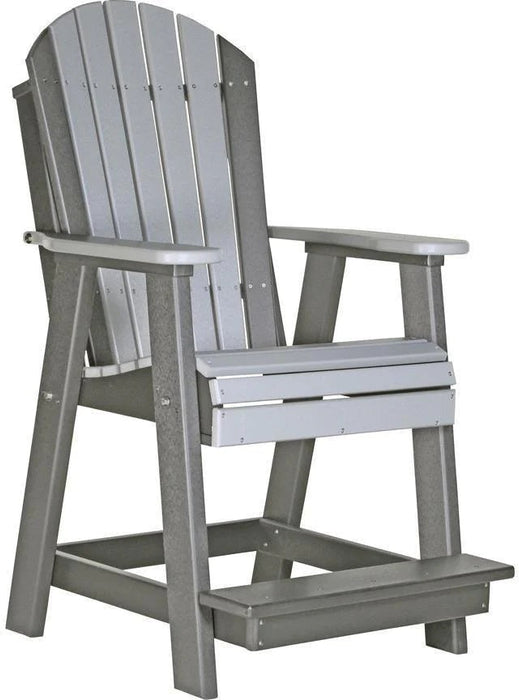 Luxcraft Recycled Plastic Counter Height Adirondack Tete-a-tete Balcony Set