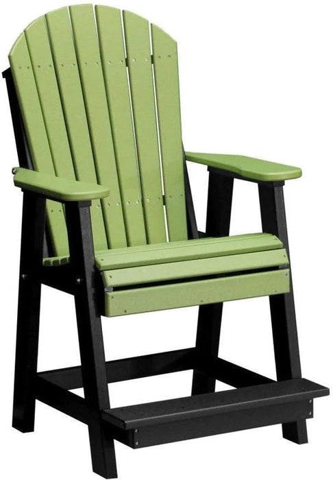 Luxcraft Recycled Plastic Counter Height Adirondack Tete-a-tete Balcony Set