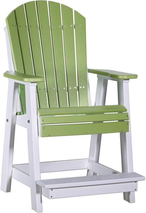 Luxcraft Recycled Plastic Counter Height Adirondack Tete-a-tete Balcony Set