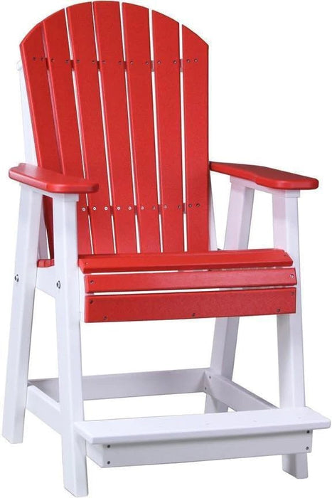 Luxcraft Recycled Plastic Counter Height Adirondack Tete-a-tete Balcony Set