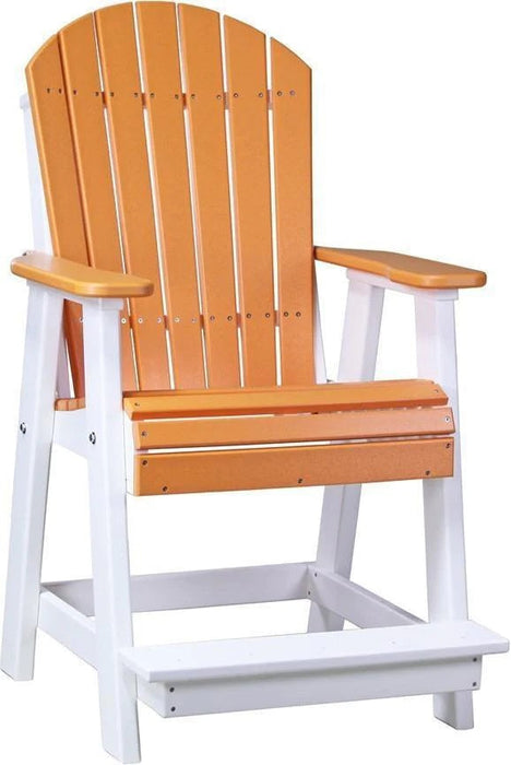 Luxcraft Recycled Plastic Counter Height Adirondack Tete-a-tete Balcony Set