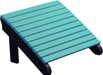 LuxCraft Reposapiés Adirondack Deluxe — Azul Aruba sobre Negro