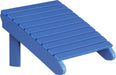 LuxCraft LuxCraft Recycled Plastic Deluxe Adirondack Footrest Blue Adirondack Deck Chair PDAFB