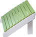LuxCraft LuxCraft Recycled Plastic Deluxe Adirondack Footrest Lime Green On White Adirondack Deck Chair PDAFLGW