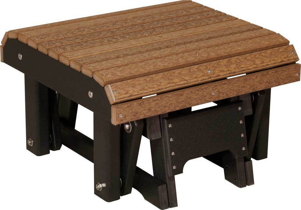 LuxCraft Recycled Plastic Glider Footrest With Cup Holder
