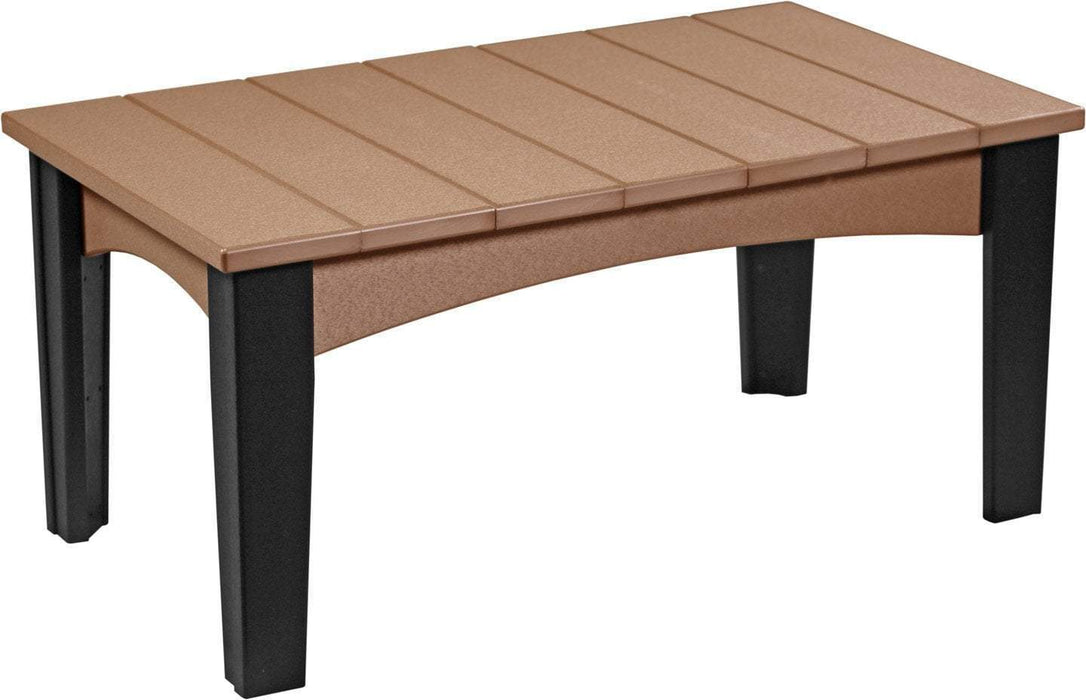 LuxCraft Mesa de Centro Island — Cedro sobre Negro