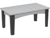 LuxCraft Mesa de Centro Island — Gris Paloma sobre Negro