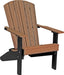 LuxCraft Silla Adirondack Lakeside — Caoba Antigua sobre Negro