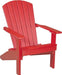 LuxCraft LuxCraft Recycled Plastic Lakeside Adirondack Chair Red Adirondack Deck Chair LACR
