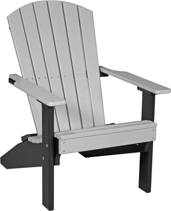 LuxCraft Antique Mahogany Recycled Plastic Lakeside Adirondack Chair With Cup Holder