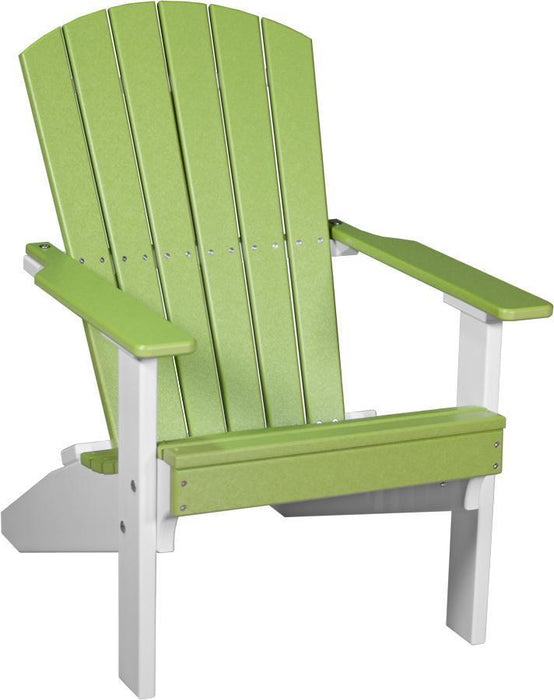LuxCraft Antique Mahogany Recycled Plastic Lakeside Adirondack Chair With Cup Holder