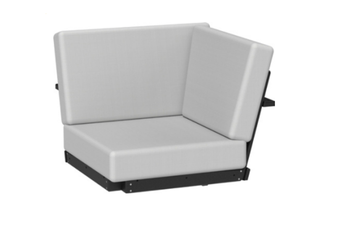 LuxCraft Luxcraft Recycled Plastic Lanai Deep Seating - Corner Section Black / Spectrum Carbon Seating Sets LDSCOS-BSSC