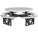 LuxCraft LuxCraft Recycled Plastic Octagon Picnic Table Dove Gray On Black Tables POPTDGB
