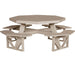 LuxCraft LuxCraft Recycled Plastic Octagon Picnic Table Weatherwood Tables POPTWW