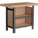 Luxcraft LuxCraft Recycled Plastic Serving Bar With Cup Holder Cedar On Black Tables PSBCB