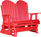 LuxCraft LuxCraft Red 4 ft. Recycled Plastic Adirondack Outdoor Glider With Cup Holder Red Adirondack Glider 4APGR-CH
