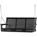 LuxCraft Rollback 5ft. recycled plastic porch swing in black