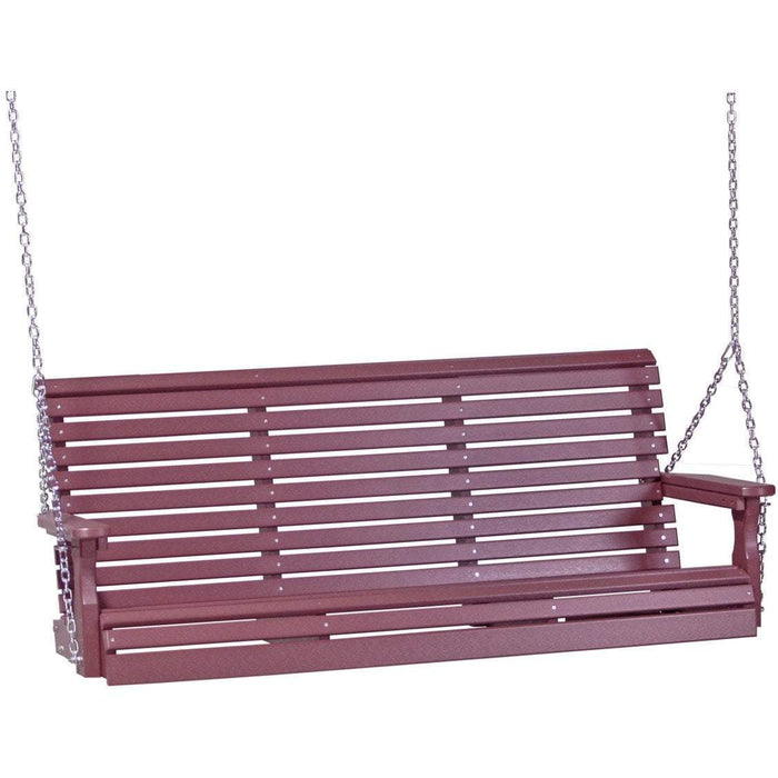 LuxCraft Rollback 5ft. porch swing in cherry