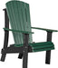 LuxCraft Chestnut Brown Royal Recycled Plastic Adirondack Chair With Cup Holder