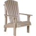 LuxCraft Chestnut Brown Royal Recycled Plastic Adirondack Chair With Cup Holder