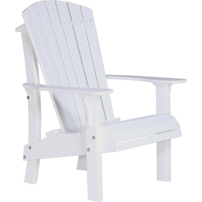 LuxCraft Chestnut Brown Royal Recycled Plastic Adirondack Chair With Cup Holder