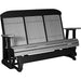 LuxCraft LuxCraft Slate 5 ft. Recycled Plastic Highback Outdoor Glider Slate on Black Highback Glider 5CPGSB
