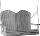 LuxCraft LuxCraft Slate Adirondack 4ft. Recycled Plastic Porch Swing Slate on Dove Gray / Adirondack Porch Swing Porch Swing 4APSSDG