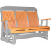 LuxCraft LuxCraft Tangerine 5 ft. Recycled Plastic Highback Outdoor Glider Tangerine on Gray Highback Glider 5CPGTGR