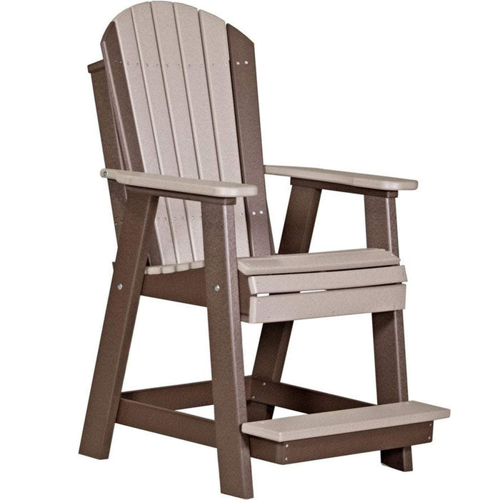 LuxCraft LuxCraft Tangerine Recycled Plastic Adirondack Balcony Chair With Cup Holder Adirondack Chair