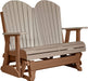 LuxCraft LuxCraft Weatherwood 4 ft. Recycled Plastic Adirondack Outdoor Glider With Cup Holder Weatherwood on Antique Mahogany Adirondack Glider 4APGWWAM-CH