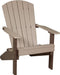 LuxCraft LuxCraft Weatherwood Recycled Plastic Lakeside Adirondack Chair Weatherwood on Chestnut Brown Adirondack Deck Chair LACWWCBR