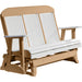 LuxCraft LuxCraft White 5 ft. Recycled Plastic Highback Outdoor Glider With Cup Holder White on Cedar Highback Glider 5CPGWC-CH