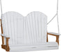 LuxCraft LuxCraft White Adirondack 4ft. Recycled Plastic Porch Swing White on Cedar / Adirondack Porch Swing Porch Swing 4APSWC