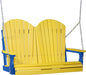 LuxCraft LuxCraft Yellow Adirondack 4ft. Recycled Plastic Porch Swing Porch Swing