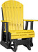 LuxCraft LuxCraft Yellow Adirondack Recycled Plastic 2 Foot Glider Chair Yellow on Black Glider Chair 2APGYB