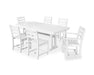 Polywood Polywood 7 Piece La Casa Dining Set White Dining Sets PWS298-1-WH 190609015199