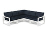Polywood Polywood EDGE 5-Piece Modular Deep Seating Set White / Marine Indigo Seating Sets PWS522-2-WH145991 190609146152