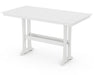 Polywood Polywood Farmhouse Trestle 37" x 72" Bar Table White Bar Table PLB83-T1L1WH 190609036590