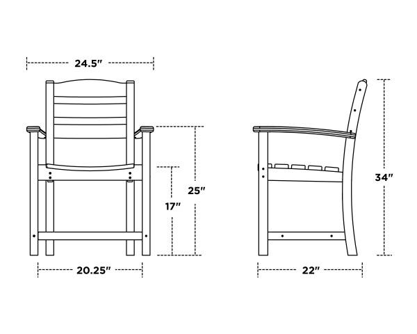 Polywood Polywood La Casa Cafš Dining Arm Chair Arm Chair
