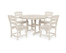 Polywood Polywood Lakeside 5-Piece Round Side Chair Dining Set Sand Dining Sets PWS517-1-SA 190609144127