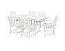 Polywood Polywood Lakeside 7-Piece Farmhouse Dining Set White Dining Sets PWS516-1-WH 190609143700