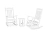 Polywood Polywood Presidential 3-Piece Rocker Set White Rocking Chair PWS109-1-WH 845748031967