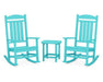 Polywood Polywood Presidential Rocker 3-Piece Set Aruba Rocking Chair PWS166-1-AR 845748089944