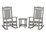 Polywood Polywood Presidential Rocker 3-Piece Set Slate Grey Rocking Chair PWS166-1-GY 190609038525