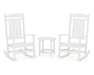 Polywood Polywood Presidential Rocker 3-Piece Set White Rocking Chair PWS166-1-WH 190609007026