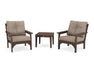 Polywood Polywood Vineyard 3-Piece Deep Seating Set Mahogany / Spiced Burlap Seating Sets PWS402-2-MA146010 190609171949